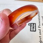 Vintage Orange White Agate Bracelet Estate Jewelry Photo 1