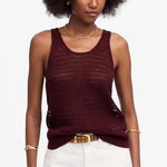Madewell NWT Linen Sweater Tank In Mulberry Wine Size XL Photo 0