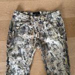 Isabel Marant - Ferni Snake Skin Corduroy Slim Pants in Cream Yellow Black Photo 1
