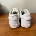 Nike  Court Vision Women’s All White‎ Sneaker Shoe Leather Low Top cd5434-100 W9 Photo 1