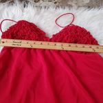 Rampage Size Large Red Stretchy Lingerie Tope Frilly Sexy Cute Sheer Honeymoon Photo 2