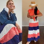 Anthropologie NWT $158  Hutch Pink Combo Fantine Pull On Maxi Skirt LP Photo 10