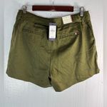 Tommy Hilfiger 10 Olive High Waist Pocketed Belted Shorts Photo 1