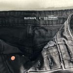 Old Navy Distressed Black Denim Women Shorts O.G. Straight size 8 Photo 2