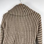 Lineamaglia Wool Alpaca Stripe Cardigan Sweater Brown Photo 8