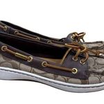 Coach  Richelle Womens Signature Brown Flats Size 10B SKU 7324 Photo 2