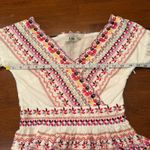 AMUR Alma Embroidered Top‎ Off the Shoulder Boho Organic Cotton Size Small Pink Photo 10
