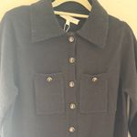 WAYF  Morgan Button-Front Knit Sweater Midi Dress Black Size Medium NEW Photo 11