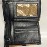Brighton Tri-fold Brown Black Silver-Tone Magnetic Closure Various Compartments Photo 6