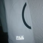 FILA  Performance M Sleeveless Running Fitted Top in White Black Trim Photo 4