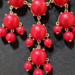 Women's Fashion Gold Plated Red Bubble Bib Frontal Necklace Jewelry with Lobster Photo 2