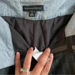 Banana Republic  Women’s Gray Wool Lined Stretch‎ Pinstripe Dress Trouser Pants 6 Photo 8