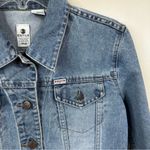 Vintage Y2K Enyce Jean Jacket Womens M Blue Denim Button Front 90s Streetwear Size M Photo 2