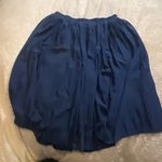 Large navy blue pleated swing skirt real vintage Photo 0