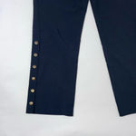 J.O.A. Navy Cropped Captain Side Snap Trouser Pant Size Medium Photo 5