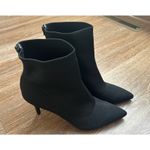 Calvin Klein Gabby Sock Knit Heel Pointy Toe Boots Booties Size 10 Black Photo 2