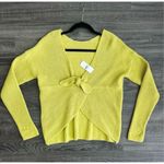 Loft New  Lemongrass Tie V-Back Sweater Small Women’s Yellow / Green Reversible Photo 6