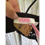 Victoria's Secret NWT PINK Black Lace Bralette Push Up Padded Underwired Bra XL Photo 7