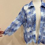 Alfred Dunner  Blue Tie Dye Floral Medallion Lace Jacket Size Large Petite Photo 8