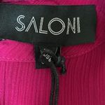 Saloni Suzi Ruffle Lace Trimmed Crinkled Gauze Maxi Size 6 Dress Magenta $625 Pink Photo 4