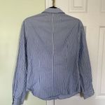 SOCAPRI Blue & White Stripe Button Down Shirt Size 40 (4 Photo 4