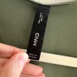 Mango MNG Green Silky Long Sleeve Shirt Wrap Dress, Size 8 Photo 7