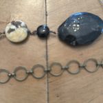 Boutique Chunky and natural Stones Beaded Link Necklace Red Photo 3