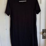 Pact black organic cotton shirt dress size medium Photo 0
