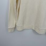 Lands' End Women Cream Thermal Knit Henley Shirt Size XS Casual Cozy Fall Winter Photo 2