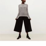 MM.LaFleur  The Butler Knit Boucle Sweater black/white tweed print small Photo 1