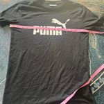 Puma Classic Logo T-Shirt Women’s XS Black White Cotton Crew Neck Athletic Tee Photo 11