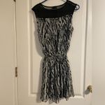Three Eighty Two NWT  Zebra Print Sleeveless Smocked Mini Dress Size Medium Photo 1