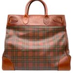 Ralph Lauren Tartan Plaid Brown Green Doctors Bag Boston Weekend Travel Suitcase Photo 1