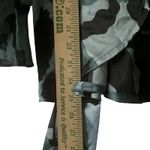 KENT NIELSEN Women's Camo Wrap Long Sleeve Sheer Blouse Top Business Casual Gray Photo 4