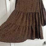 Timeless Brown Polka Dot Dress, Size Medium Photo 4