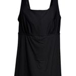Lands End Chlorine Resistant Tummy Control Square Neck Swim Dress 20W Black Photo 0