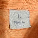 Laura Ashley  Women‎ Jacket L Orange Textured Dot Button Front 3/4 Sleeve Casual Photo 11