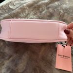 Juicy Couture NWT-  Pink and Cream Heritage Velvet Clutch with Gold Chain Photo 8