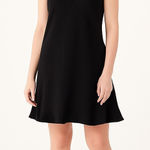 Isaac Mizrahi Live! Sleeveless Polo Dress with Ruffle Hem Black Size Large –NWT Photo 0