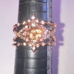 Rose Gold Tone Classic Ring Set with Crystals Photo 5