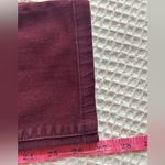 Tory Burch  Maroon super Skinny Fall Jeans with Gold logo and button fly.  23 Photo 8