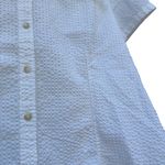 Eddie Bauer  Ivory OffWhiteSeersucker Short Sleeve Button-Up Shirt Size XXL EUC Photo 7