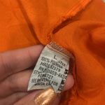 Ali & Kris Solid Bright Orange Pleated Tank Top Photo 5