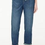 NWOT J.Crew Denim Drawstring Pants Size 35 Blue Photo 0