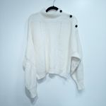 Joie  Porcelain White Lusela Mock Neck Cashmere Blend Dolman Sweater Size Medium Photo 1
