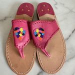 Jack Rogers  Pink Leather Patchwork Sandals Sz 9 Photo 2