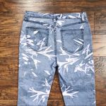 Free People • Tropical skinny jeans grey purple palm leaf print cropped ankle Photo 10