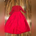 Elegant Vintage Red 70s Miss Elliette Long Sleeve Dress Christmas size Medium Photo 6