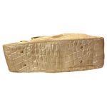 Brahmin Croc Embossed Leather Satchel Dual Handle Zipper Closure Cream Handbag Photo 8