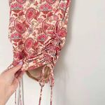 Tiger Mist Rue Mini Skirt in Paisley Size XS Ruched Adjustable Sides Photo 2